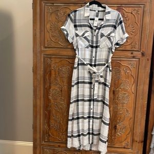 Plaid midi dress